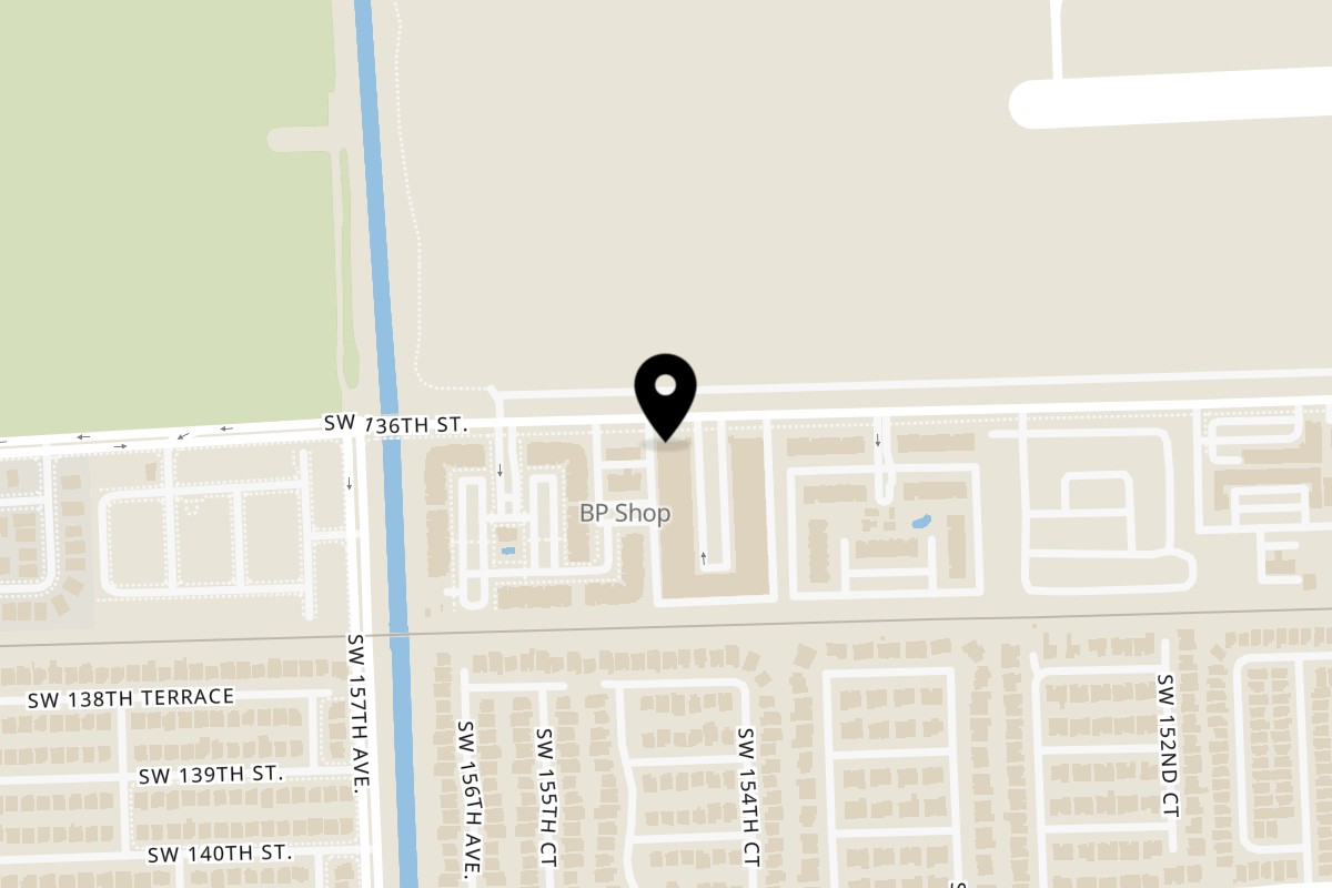 Map showing the location of Tiagos Tacos Tiago's Tacos - West Kendall on 15420 Southwest 136th St in Miami